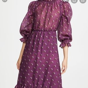 Sea Alexis Wool Puff Sleeve Maxi Dress
